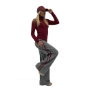 pantalone ampio con elastico in vita school